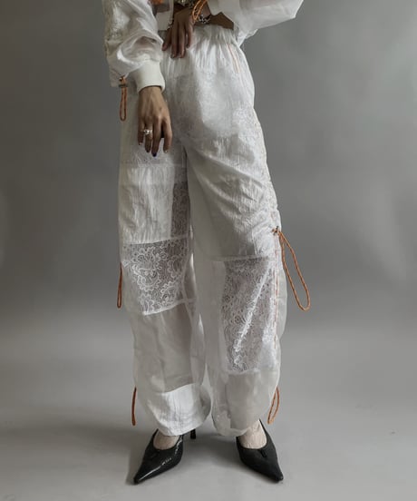 【RE;CIRCLE】 RE White Patch Code Pants / 240509-010
