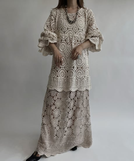 【RE;CIRCLE】 RE Crochet Lace One-piece / 220728-005