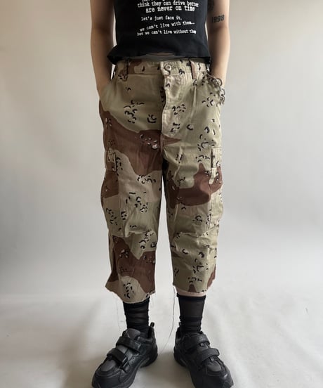 【USED】 Military Camouflage Cut off Shorts  / 250614-002