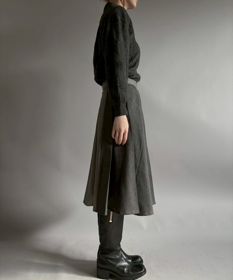 【RE;CIRCLE】 RE Suit Pleats Wrap Skirt/ 260108-009