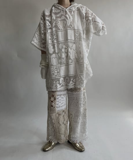 【RE;CIRCLE】 RE Crochet Lace S/S Hoodie / 220427-027