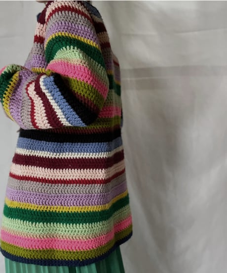 【USED】  Crochet Knit Cardigan/211014-055