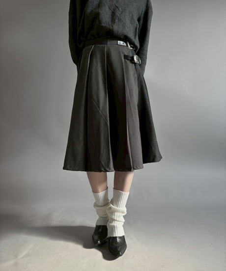 【RE;CIRCLE】 RE Suit Pleats Wrap Skirt/ 260108-010