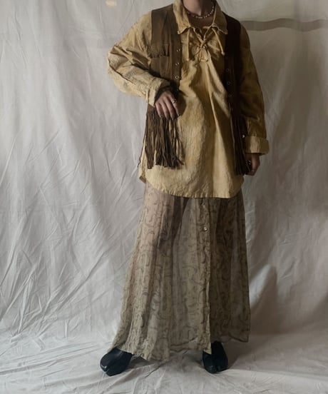 【RE;CIRCLE】Tie Dye Dyeing  Mexican shirt② /210226-008