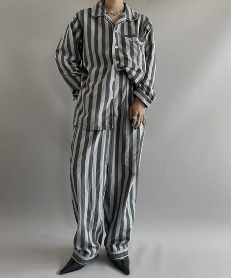 【USED】 Stripe Patterned Pajama Set Up  / 231021-027