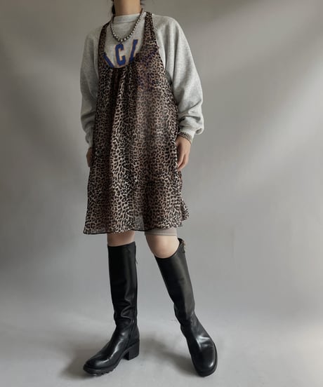 【USED】  Leopard Patterned Camisole Top / 231104-012