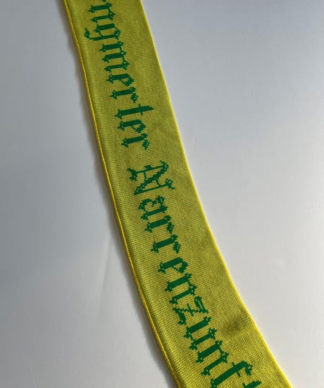 【USED】 Knit Soccer Muffler Yellow × Green / 230206-016