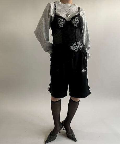 【USED】 Flower Pattern Sheer Camisole Top /250215-016