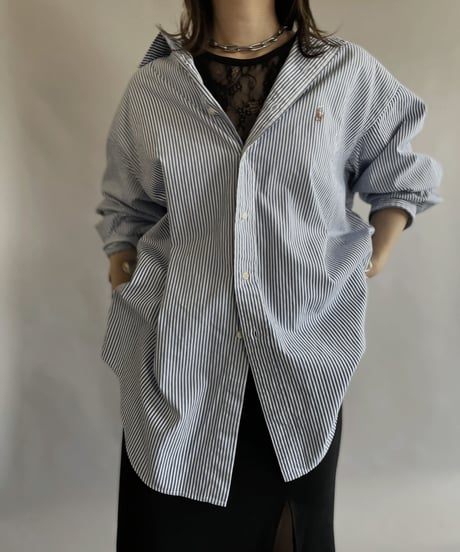 【USED】L/S Ralph Lauren Striped Shirt / 230520-023