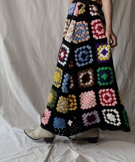 【RE;CIRCLE】 RE Granny Knit Long Skirt②/210421-014