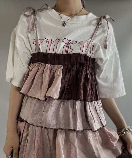 【RE;CIRCLE】RE Tiered Skirt & Bra Set / 230803-007