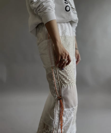 【RE;CIRCLE】 RE White Patch Code Pants / 240509-011