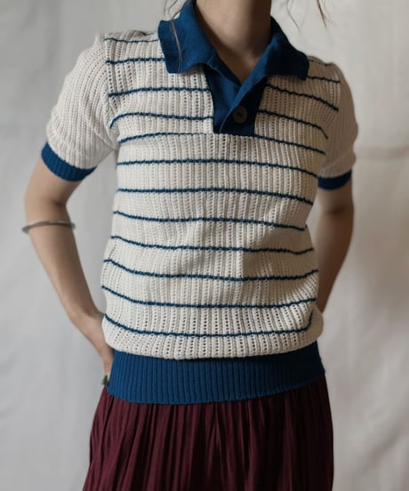 【USED】  Crochet S/S Top①/20210819-016