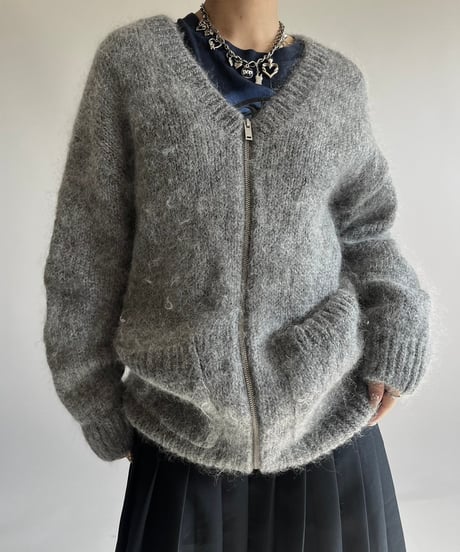 【USED】 Cos Zip Up Mohair Knit Cardigan /250201-007