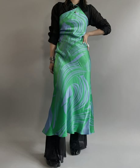 【USED】 Patterned Poly One-piece / 230624-011