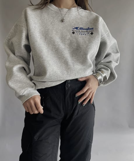 【USED】 Hanes Black Diamond Long Sleeved Sweat Shirt / 230311-021