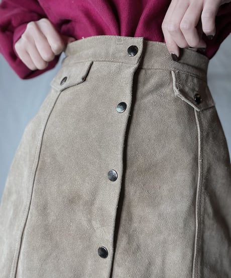 【USED】 Suede Tight Skirt/ 220127-021