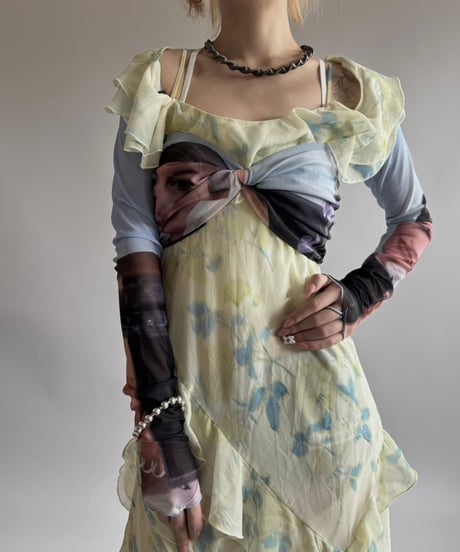 【USED】 Design Bra Top & Sleeve  / 250531-003
