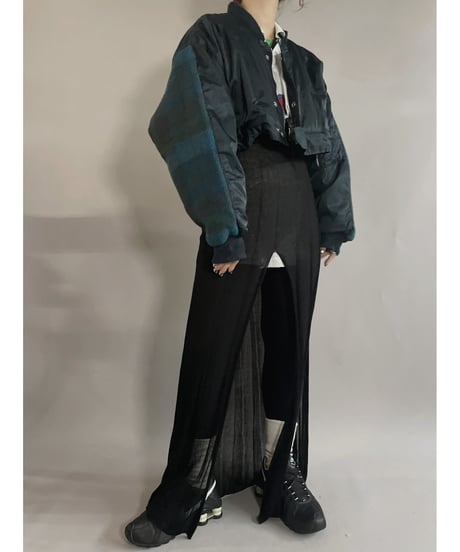 【RE;CIRCLE】 RE Short MA-1 Blanket Docking Jacket Navy / 221208-002