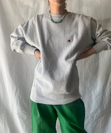 【USED】90's USA Champion Reverse Weave Sweat One Point /210213-005