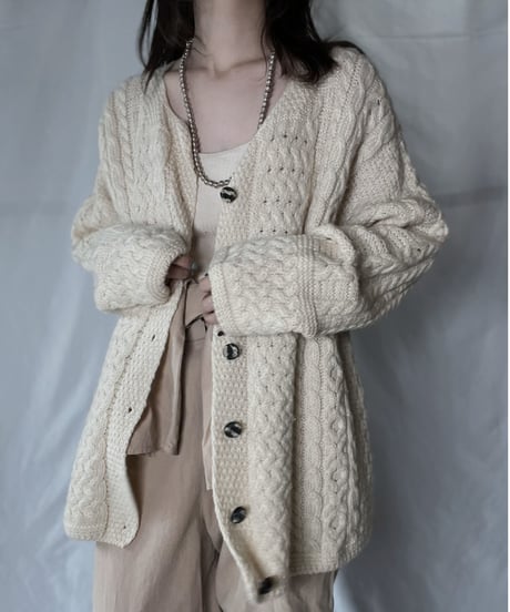 【USED】　Cable Knit Cardigan②/ 220120-048