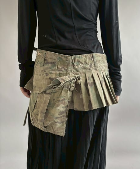 【RE;CIRCLE】 RE  Military Camouflage Wrap Skirt / 260226-002