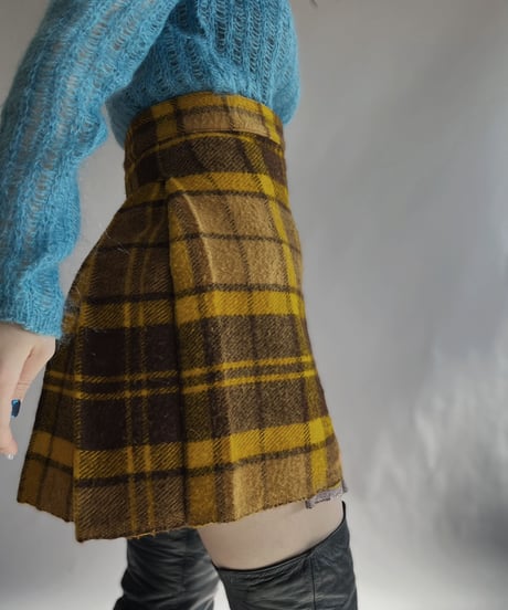 【RE;CIRCLE】 RE Pleats Blanket  Skirt / 230105-019