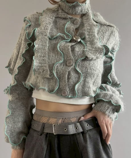 【RE;CIRCLE】 RE Mellow Mohair Knit Cardigan + Tie/ 251127-007