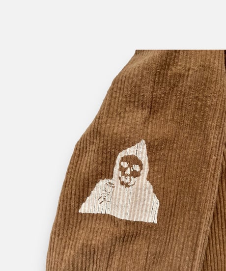 【Mashup Products】 Silk Screen Cotton 100% Corduroy Shirt/  240217-009