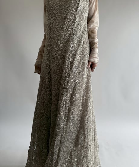 【USED】 Lace Pattern Camisole Long One-Piece  /250412-015