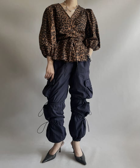【USED】GANNI L/S Leopard Patterned Top / 231125-004