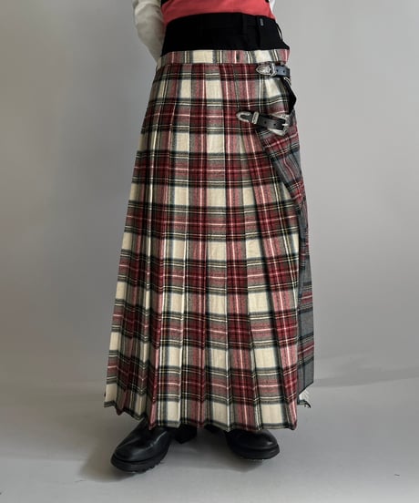【RE;CIRCLE】 RE Kilt Skirt Long / 250206-008