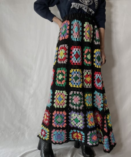 【RE;CIRCLE】 RE Granny Knit Long Skirt⑥/211014-026