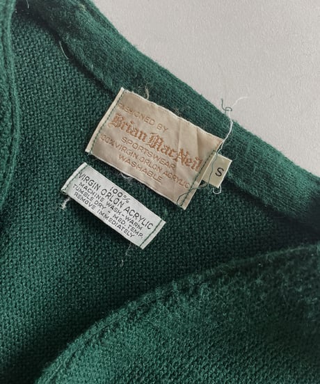 【USED】  Brian Macneil Sportswear Acrylic Knit Cardigan / 221008-010