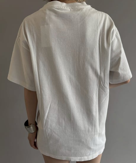 【USED】 97's Hanes American Football Newspaper T-Shirt / 260607-008