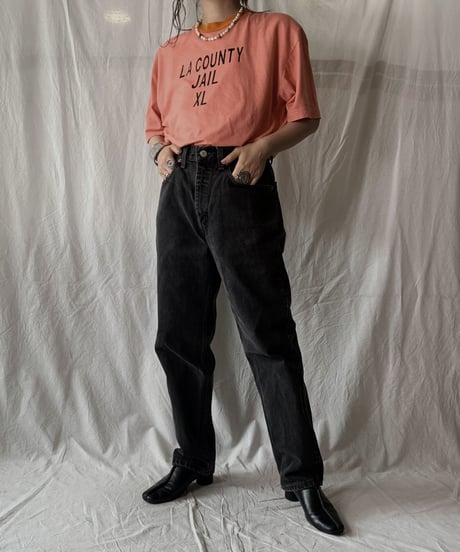 【USED】 S/S T-shirt "LACOUNTY JAIL XL"/210617-029