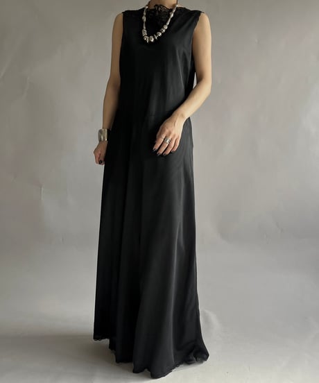 【USED】 Made in ITALY Lace Patterned Sheer N/S One-Piece /241214-006