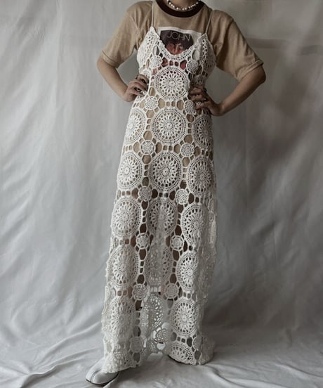 【RE;CIRCLE】  RE Crochet Camisole One-piece/20210819-046