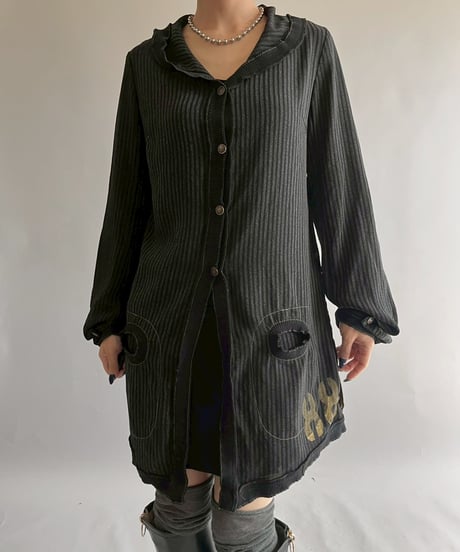 【USED】 Cop.Copine Stripe Pattern Hooded Jacket  /251014-008