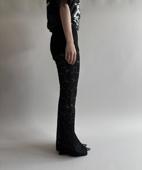【USED】 Lace Pattern Flare Pants  / 250823-029