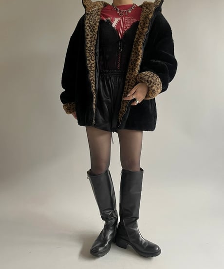 【USED】 Made in USA Fake Fur Hooded Jacket/250125-001