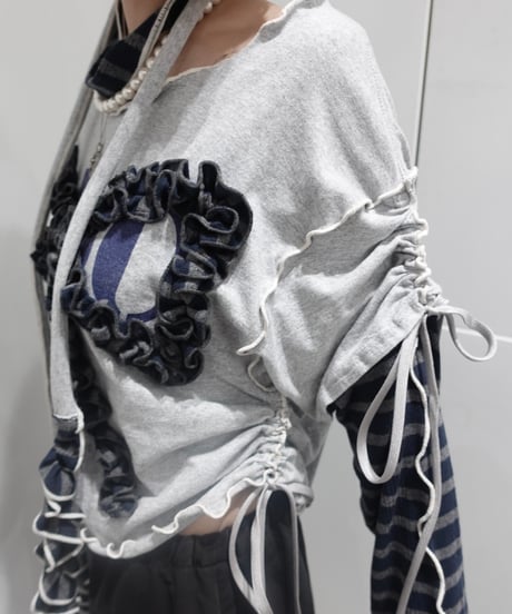 【RE;CIRCLE】 RE Mellow L/S Ribbon Top + Tie  / 250529-015