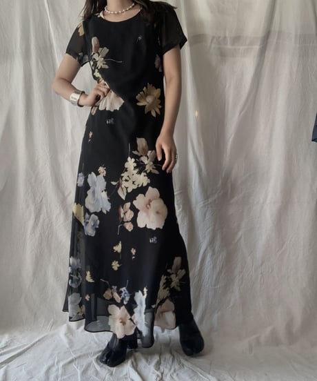 【UESD】 Flower Patterned S/S Dress/210613-003