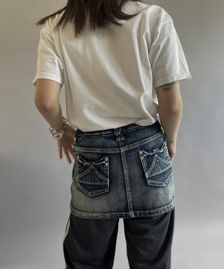 【USED 】X-mail Denim Mini Skirt/ 240615-018