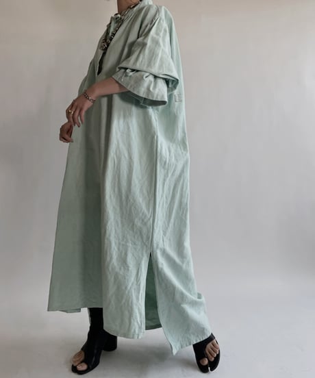 【RE;CIRCLE】RE Dyed French Mattress Cover One-piece -Aqua Green- / 220512-009