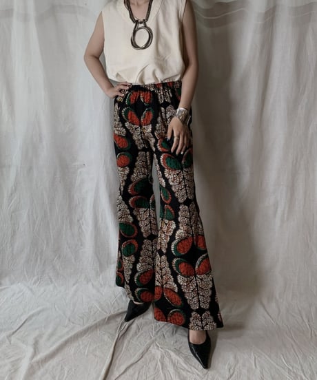 【RE;CIRCLE】 RE African Batik Flare Pants③/210428-014