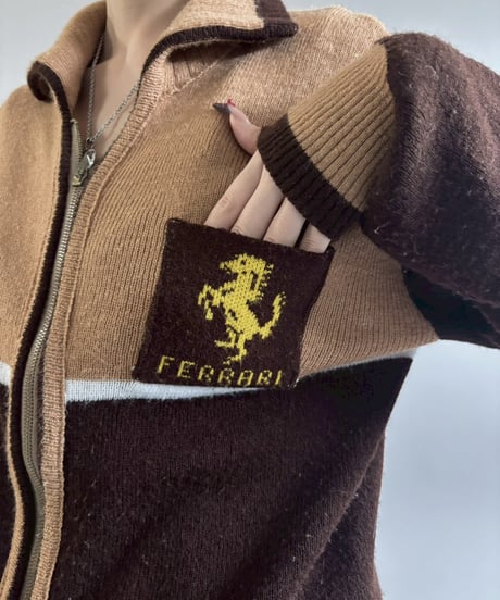 【USED】 FERRARI Knit Jacket / 260117-007
