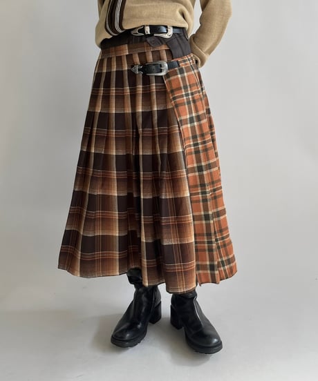 【RE;CIRCLE】 RE Kilt Skirt Long / 250206-004