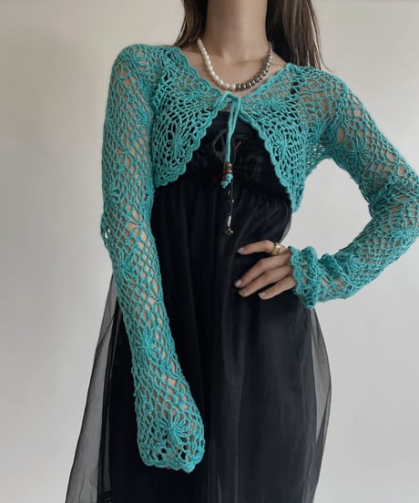 【USED】 Crochet Long Sleeves Cardigan / 220430-014