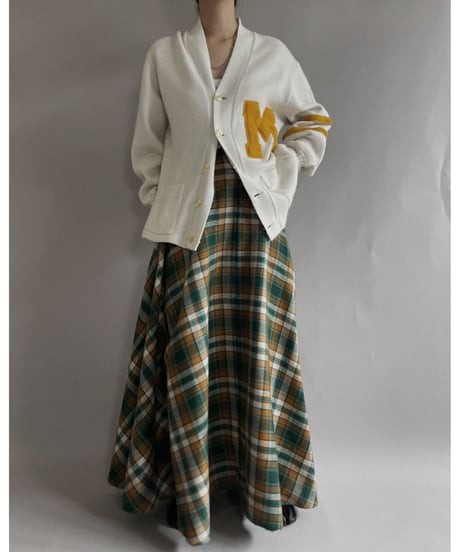 【USED】  Lettered Acrylic Cardigan / 231021-019